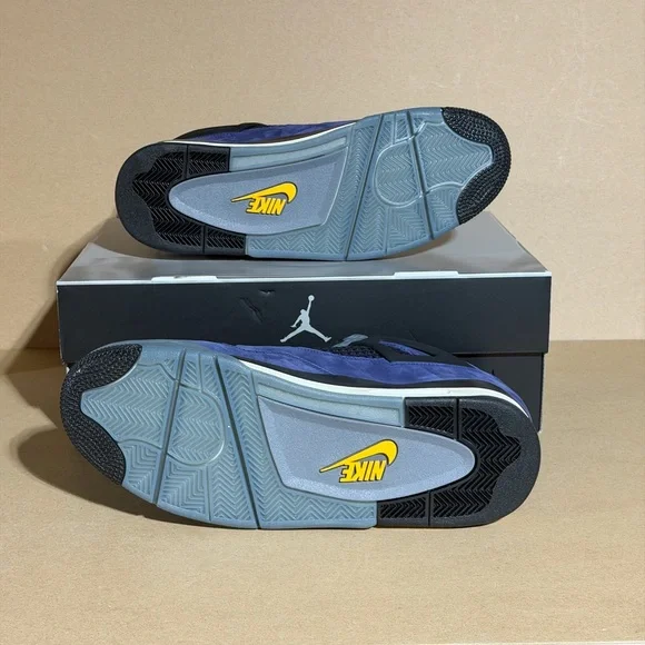 Nike Air Jordan 4 Retro Imperial Purple Lakers AJ4 Men's Size 12.5 - Picture 7 of 11